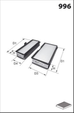 Filtras, salono oras MECAFILTER JLR7064