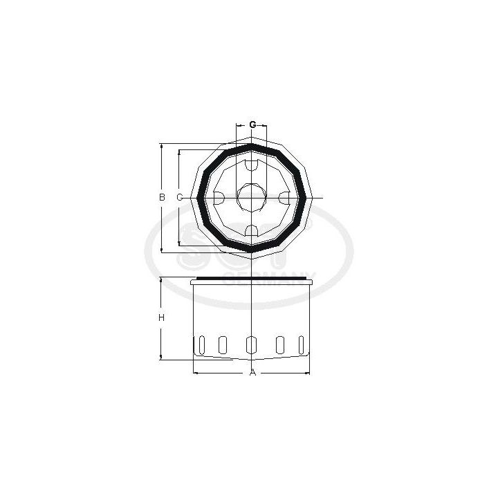 Alyvos filtras SCT - MANNOL SM 142/1