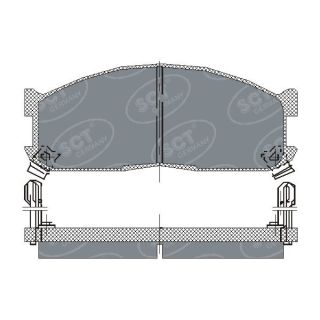 Stabdžių trinkelių rinkinys, diskinis stabdys SCT - MANNOL SP 128 PR