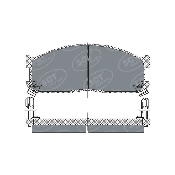 Stabdžių trinkelių rinkinys, diskinis stabdys SCT - MANNOL SP 128 PR