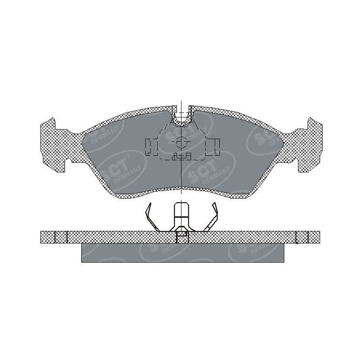 Stabdžių trinkelių rinkinys, diskinis stabdys SCT - MANNOL SP 158 PR