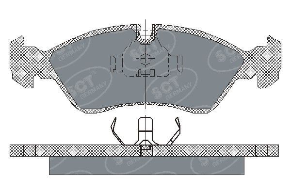 Stabdžių trinkelių rinkinys, diskinis stabdys SCT - MANNOL SP 158 PR