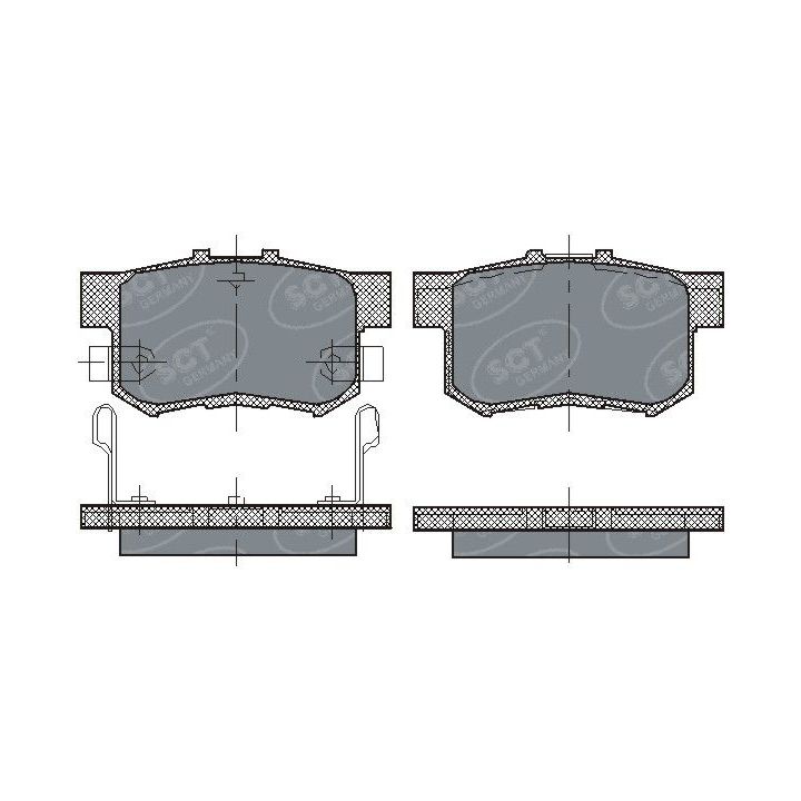 Stabdžių trinkelių rinkinys, diskinis stabdys SCT - MANNOL SP 168 PR