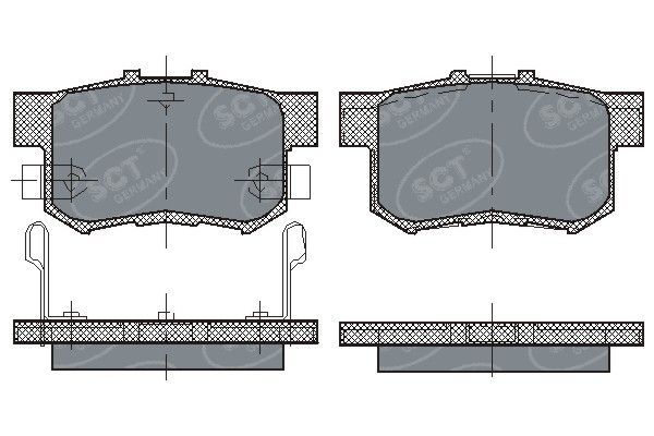 Stabdžių trinkelių rinkinys, diskinis stabdys SCT - MANNOL SP 168 PR