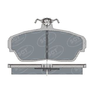 Stabdžių trinkelių rinkinys, diskinis stabdys SCT - MANNOL SP 187 PR