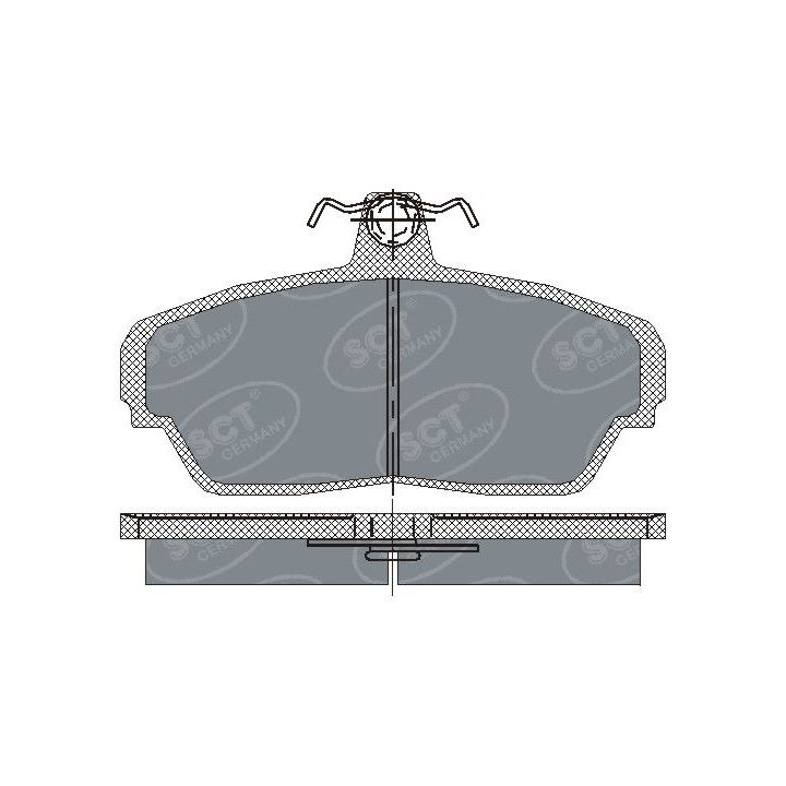 Stabdžių trinkelių rinkinys, diskinis stabdys SCT - MANNOL SP 187 PR