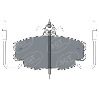 Stabdžių trinkelių rinkinys, diskinis stabdys SCT - MANNOL SP 189 PR