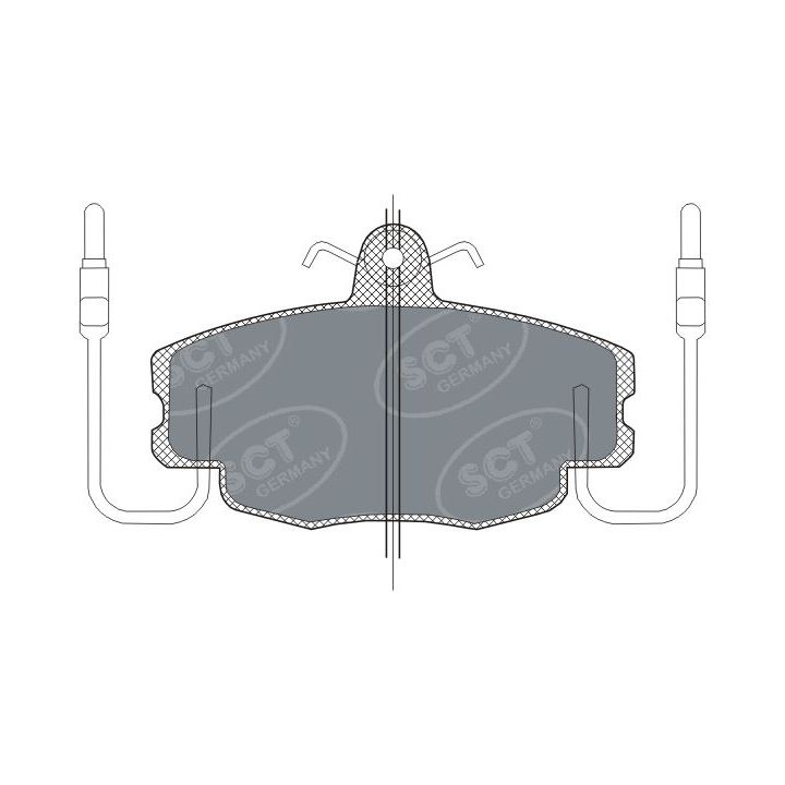 Stabdžių trinkelių rinkinys, diskinis stabdys SCT - MANNOL SP 189 PR