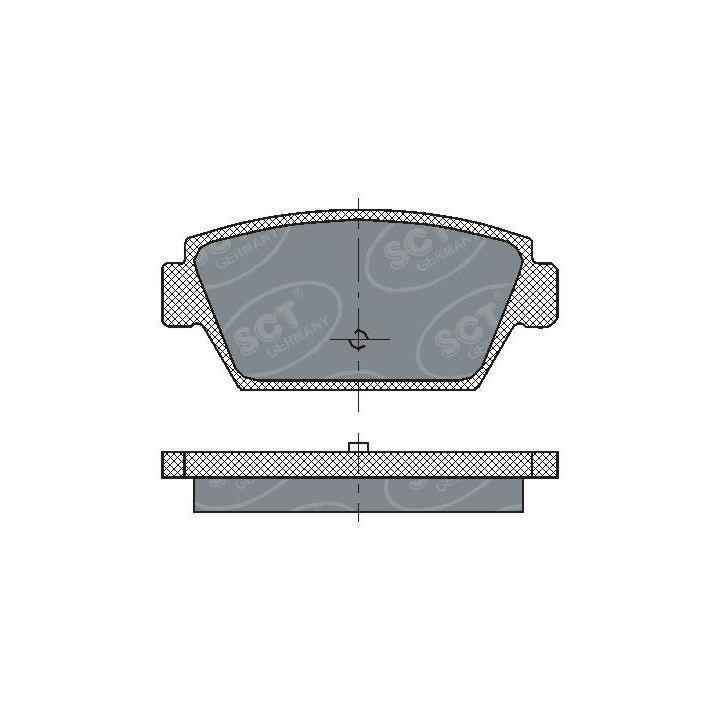 Stabdžių trinkelių rinkinys, diskinis stabdys SCT - MANNOL SP 192 PR