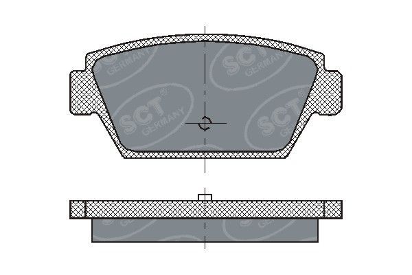 Stabdžių trinkelių rinkinys, diskinis stabdys SCT - MANNOL SP 192 PR