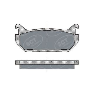 Stabdžių trinkelių rinkinys, diskinis stabdys SCT - MANNOL SP 197 PR