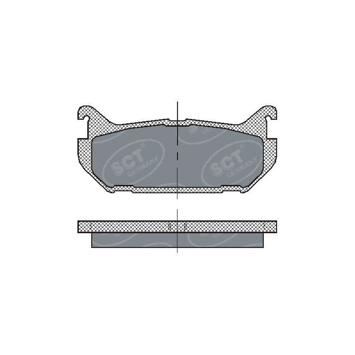 Stabdžių trinkelių rinkinys, diskinis stabdys SCT - MANNOL SP 197 PR
