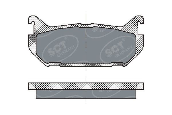 Stabdžių trinkelių rinkinys, diskinis stabdys SCT - MANNOL SP 197 PR
