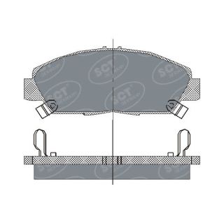 Stabdžių trinkelių rinkinys, diskinis stabdys SCT - MANNOL SP 203 PR