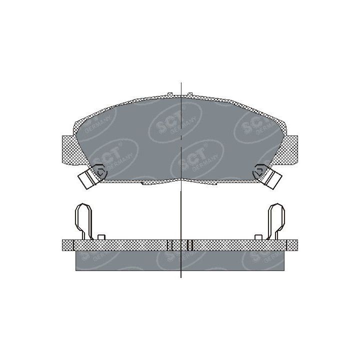 Stabdžių trinkelių rinkinys, diskinis stabdys SCT - MANNOL SP 203 PR