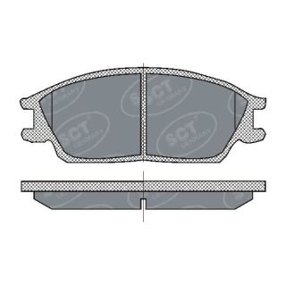 Stabdžių trinkelių rinkinys, diskinis stabdys SCT - MANNOL SP 207 PR