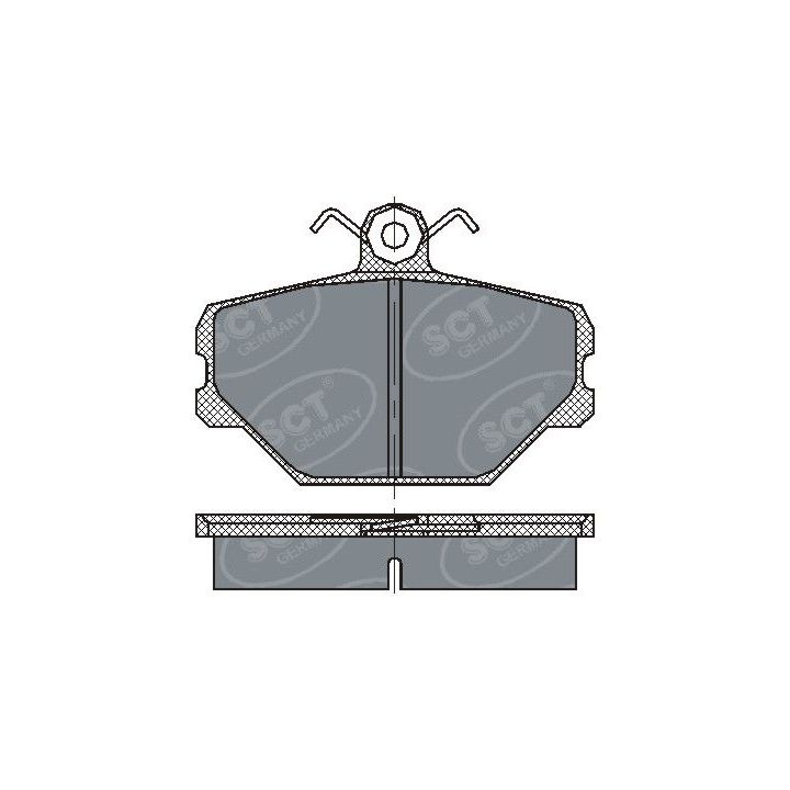 Stabdžių trinkelių rinkinys, diskinis stabdys SCT - MANNOL SP 217 PR