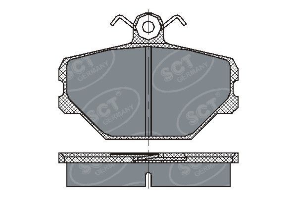 Stabdžių trinkelių rinkinys, diskinis stabdys SCT - MANNOL SP 217 PR