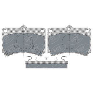 Stabdžių trinkelių rinkinys, diskinis stabdys SCT - MANNOL SP 239 PR