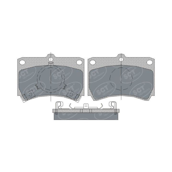 Stabdžių trinkelių rinkinys, diskinis stabdys SCT - MANNOL SP 239 PR