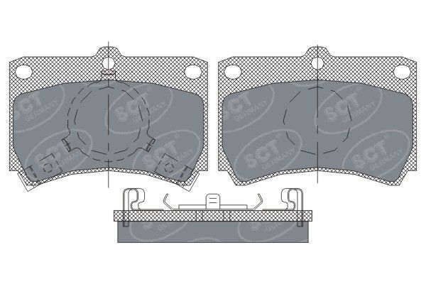 Stabdžių trinkelių rinkinys, diskinis stabdys SCT - MANNOL SP 239 PR