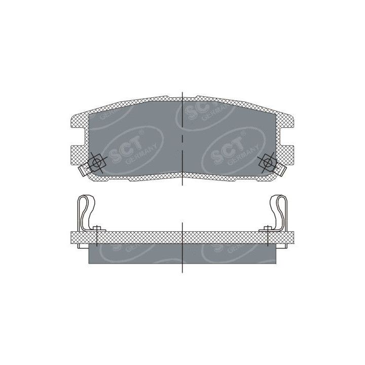 Stabdžių trinkelių rinkinys, diskinis stabdys SCT - MANNOL SP 248 PR