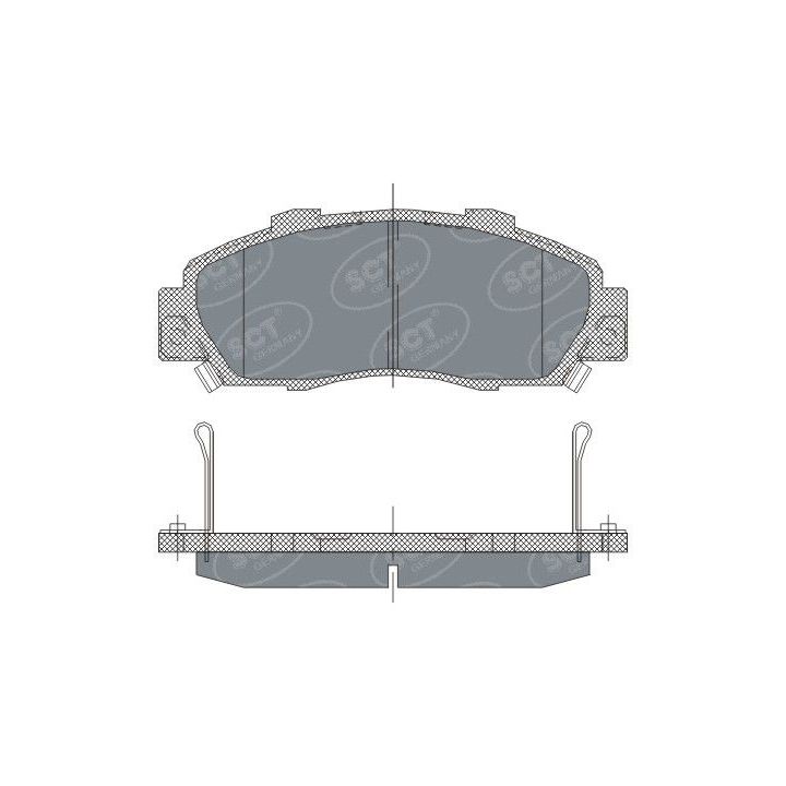 Stabdžių trinkelių rinkinys, diskinis stabdys SCT - MANNOL SP 253 PR