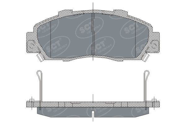 Stabdžių trinkelių rinkinys, diskinis stabdys SCT - MANNOL SP 253 PR