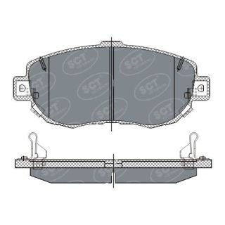 Stabdžių trinkelių rinkinys, diskinis stabdys SCT - MANNOL SP 261 PR