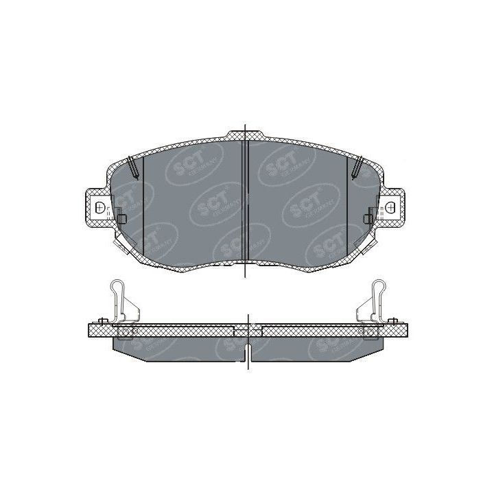 Stabdžių trinkelių rinkinys, diskinis stabdys SCT - MANNOL SP 261 PR