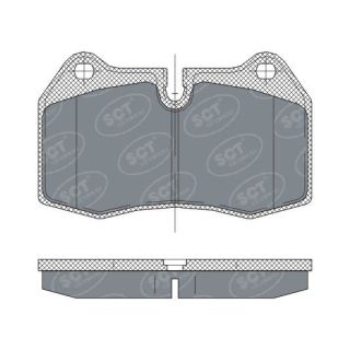 Stabdžių trinkelių rinkinys, diskinis stabdys SCT - MANNOL SP 272 PR