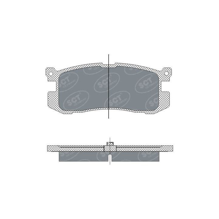 Stabdžių trinkelių rinkinys, diskinis stabdys SCT - MANNOL SP 283 PR