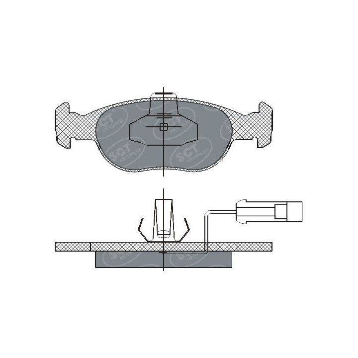 Stabdžių trinkelių rinkinys, diskinis stabdys SCT - MANNOL SP 291 PR