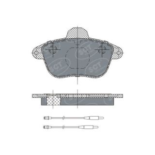 Stabdžių trinkelių rinkinys, diskinis stabdys SCT - MANNOL SP 295 PR