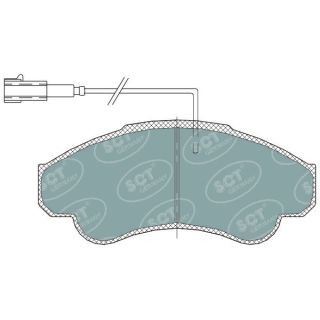 Stabdžių trinkelių rinkinys, diskinis stabdys SCT - MANNOL SP 322 PR