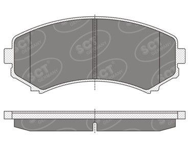 Stabdžių trinkelių rinkinys, diskinis stabdys SCT - MANNOL SP 344 PR