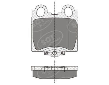 Stabdžių trinkelių rinkinys, diskinis stabdys SCT - MANNOL SP 345 PR