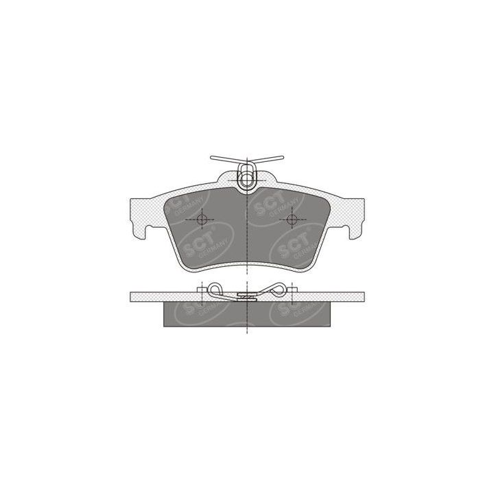 Stabdžių trinkelių rinkinys, diskinis stabdys SCT - MANNOL SP 357 PR