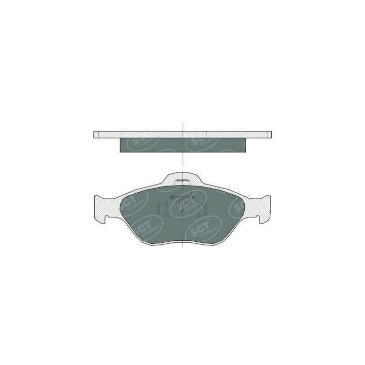 Stabdžių trinkelių rinkinys, diskinis stabdys SCT - MANNOL SP 363 PR
