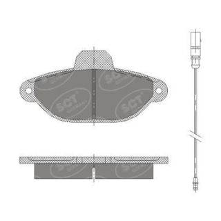 Stabdžių trinkelių rinkinys, diskinis stabdys SCT - MANNOL SP 414 PR