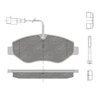 Stabdžių trinkelių rinkinys, diskinis stabdys SCT - MANNOL SP 416 PR