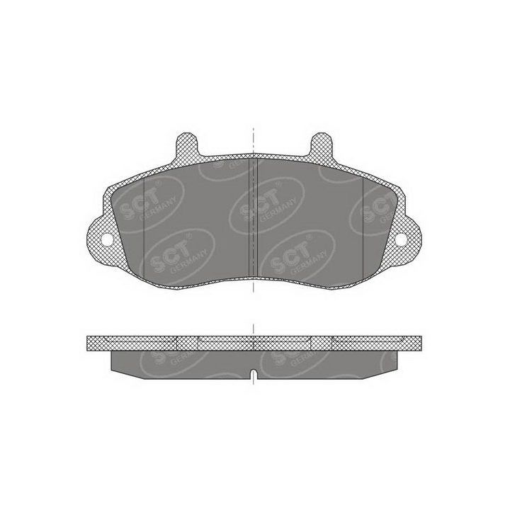 Stabdžių trinkelių rinkinys, diskinis stabdys SCT - MANNOL SP 418 PR