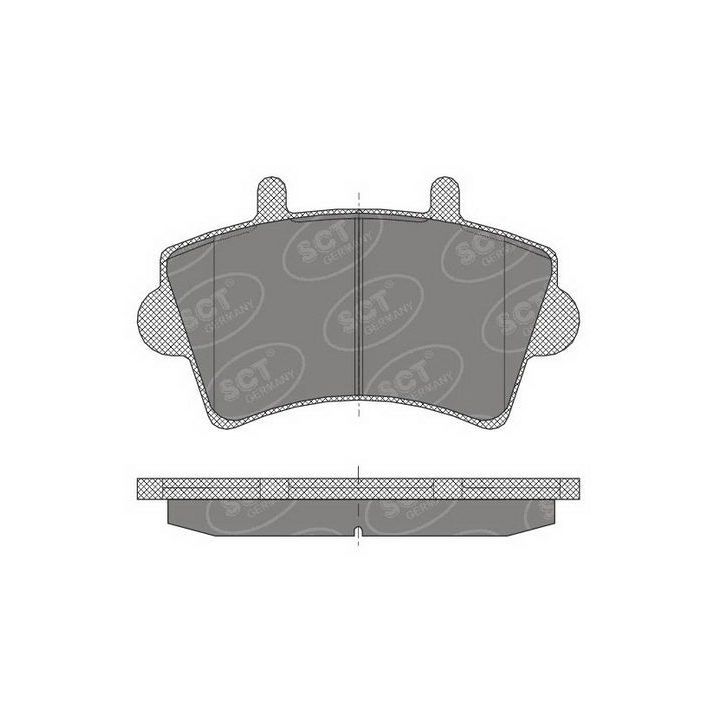 Stabdžių trinkelių rinkinys, diskinis stabdys SCT - MANNOL SP 419 PR