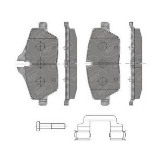 Stabdžių trinkelių rinkinys, diskinis stabdys SCT - MANNOL SP 430 PR