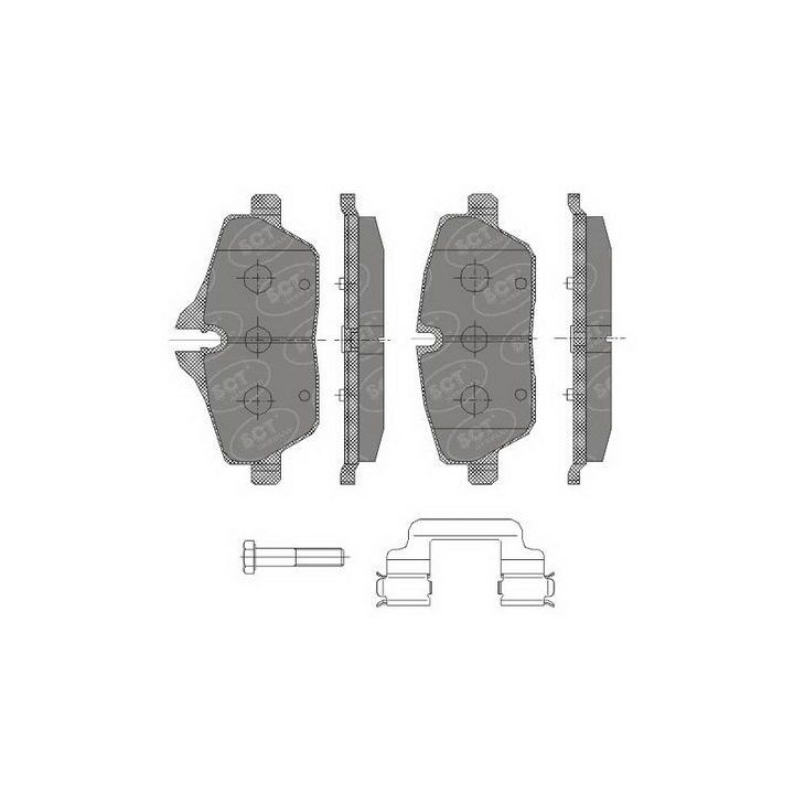 Stabdžių trinkelių rinkinys, diskinis stabdys SCT - MANNOL SP 430 PR