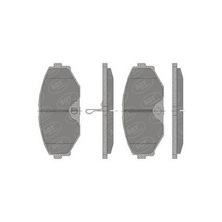 Stabdžių trinkelių rinkinys, diskinis stabdys SCT - MANNOL SP 440 PR