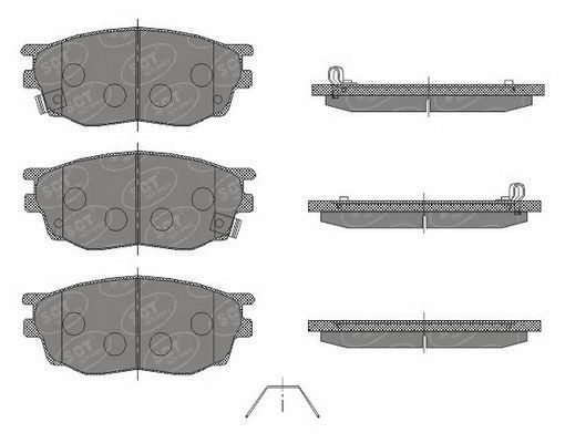 Stabdžių trinkelių rinkinys, diskinis stabdys SCT - MANNOL SP 443 PR