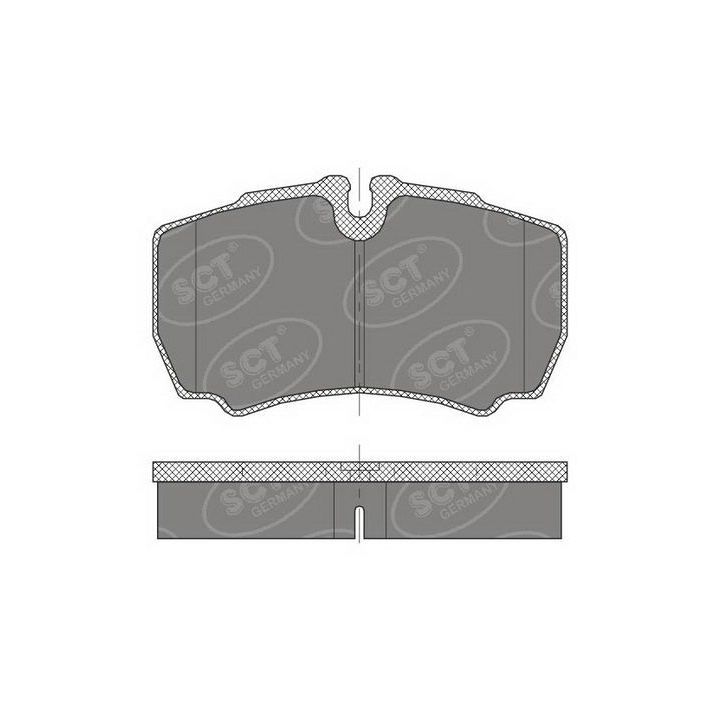 Stabdžių trinkelių rinkinys, diskinis stabdys SCT - MANNOL SP 452 PR