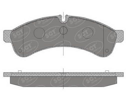 Stabdžių trinkelių rinkinys, diskinis stabdys SCT - MANNOL SP 463 PR