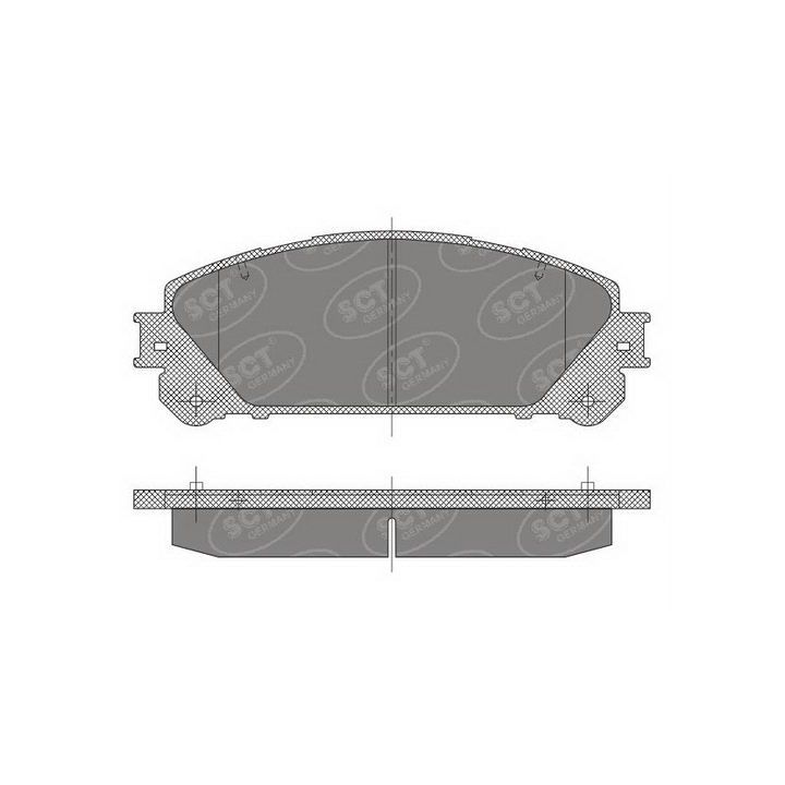 Stabdžių trinkelių rinkinys, diskinis stabdys SCT - MANNOL SP 473 PR